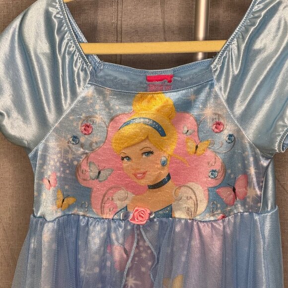 Disney Princess - Cinderella - Girls Short Sleeve Sleep Dress - Size 4 - Picture 1 of 5